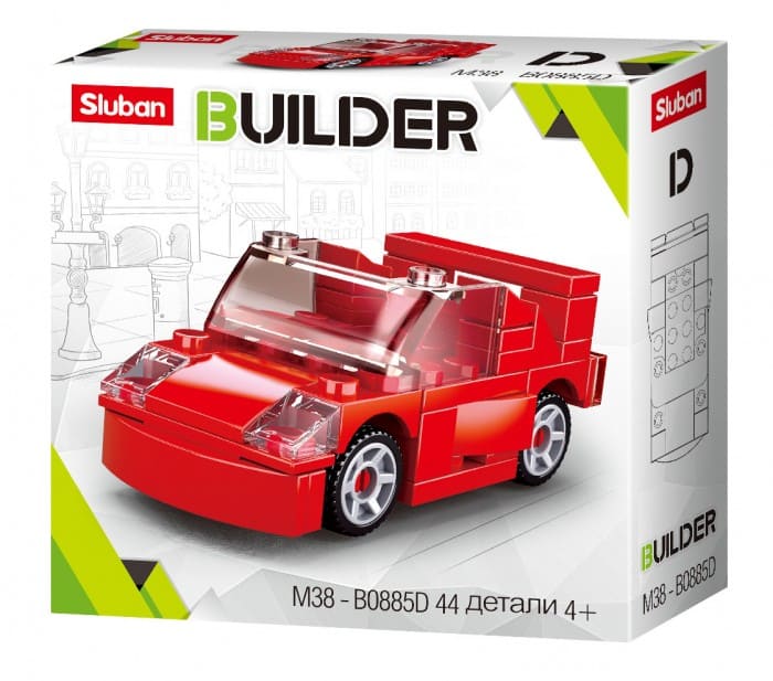 картинка Конструктор пластмассовый, 44 дет., "Builder. Машинка", Sluban, М38-В0885D от магазина Альфанит в Кунгуре