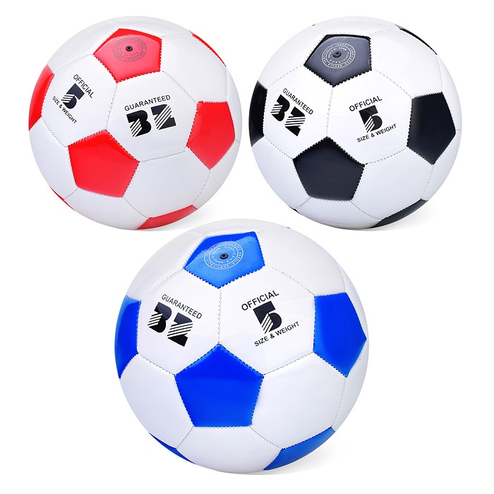 картинка Мяч футбольный, № 5, ПВХ, ассорти, КНР, 10490702 от магазина Альфанит в Кунгуре