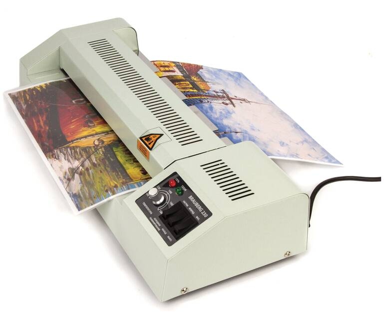 картинка Ламинатор BRAUBERG FGK-230, А4, 60-250 мкм, 51 см/мин, белый, 531970 от магазина Альфанит в Кунгуре