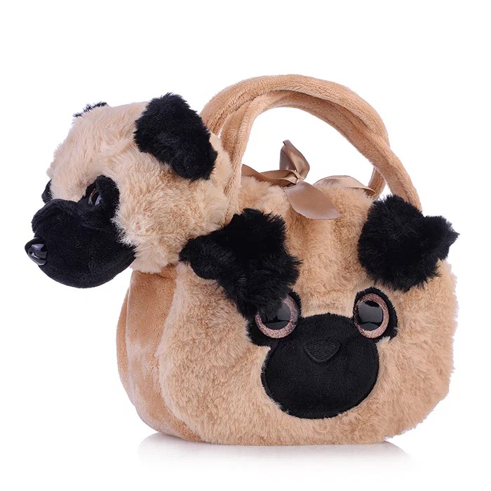 картинка Игрушка мягкая, 20 см, текстиль, бежевый, в сумке, "Собака", 0759 от магазина Альфанит в Кунгуре
