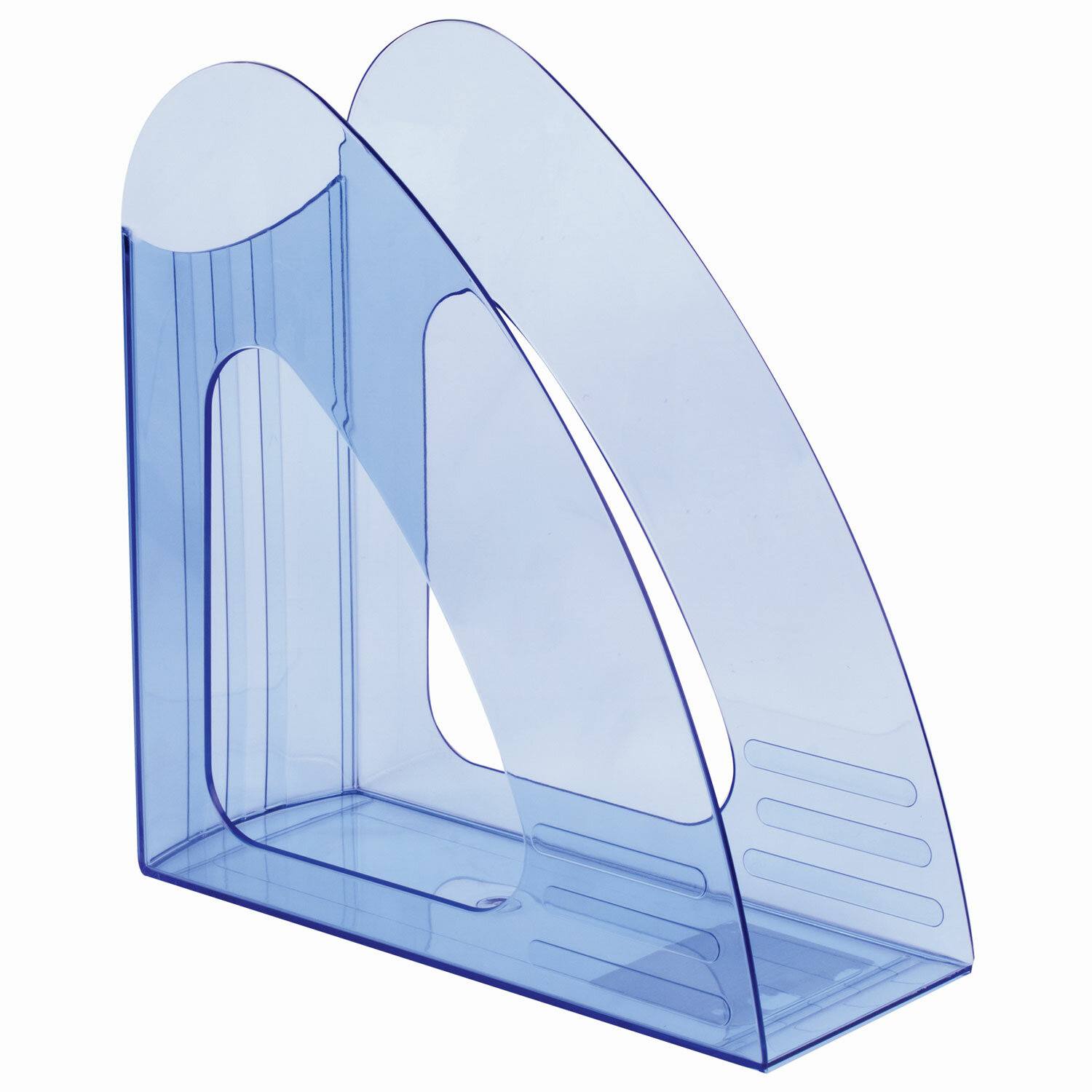 картинка Лоток для бумаг вертикальный 1 отдел, 240*90*240 мм, пластик, синий тонированный, "Delta", BRAUBERG, 237245 от магазина Альфанит в Кунгуре