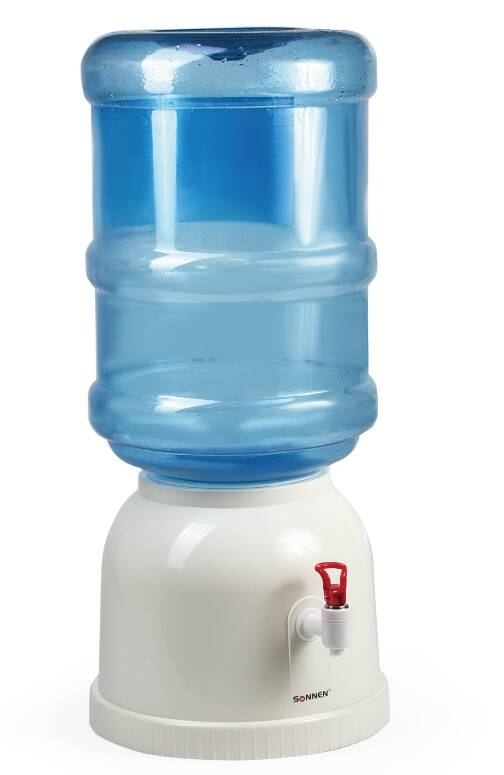 картинка Кулер для воды, напольный, 1 кран, белый, без нагрева и охлаждения, SONNEN TS-01, 452417 от магазина Альфанит в Кунгуре