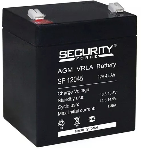 картинка Аккумулятор Security VRLA12- 4.5, 12V, 4.5Ah от магазина Альфанит в Кунгуре