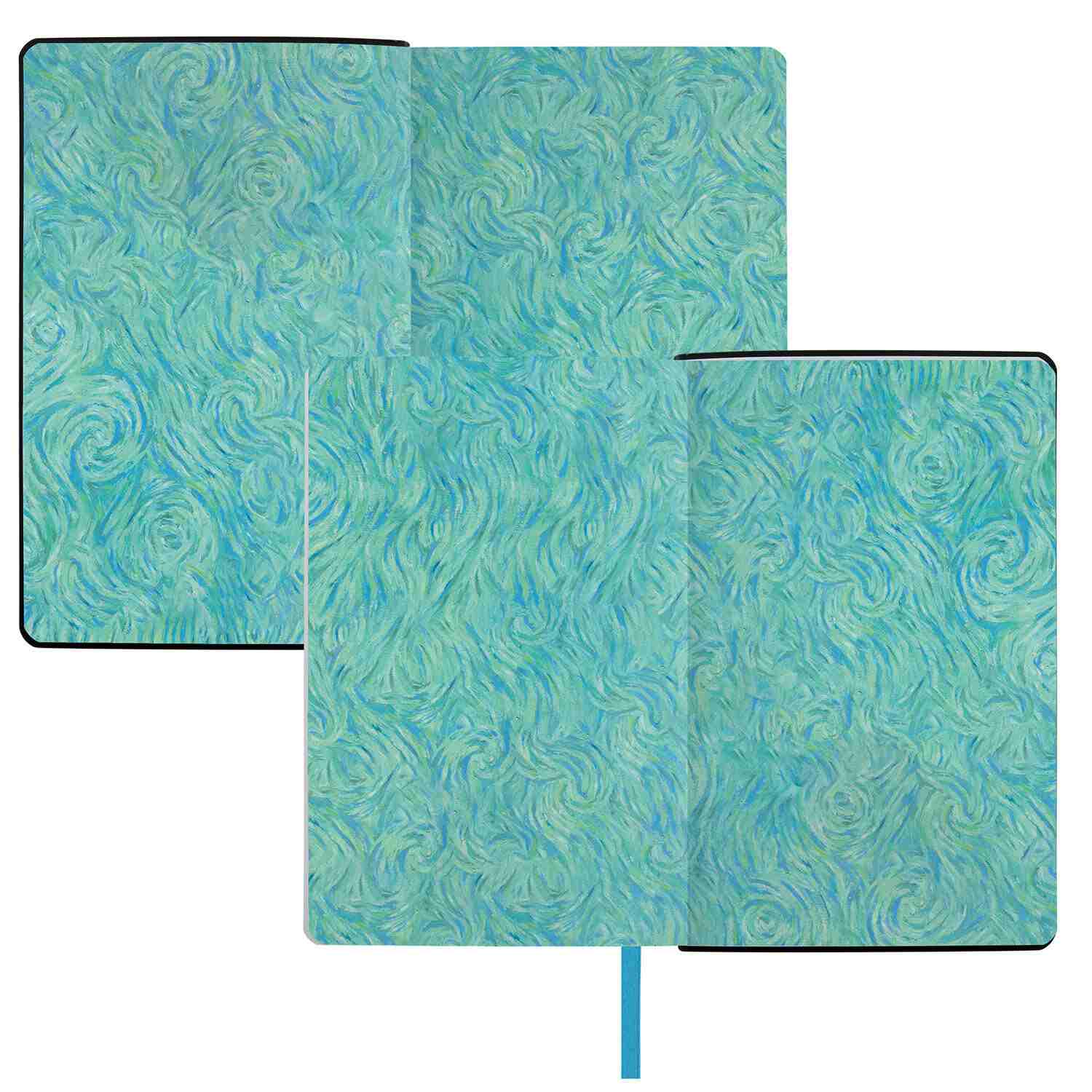 картинка Ежедневник недатированный, А5, 136 л, экокожа, гибкий, с дизайном, "Vista. Van Gogh", BRAUBERG, 111983 от магазина Альфанит в Кунгуре