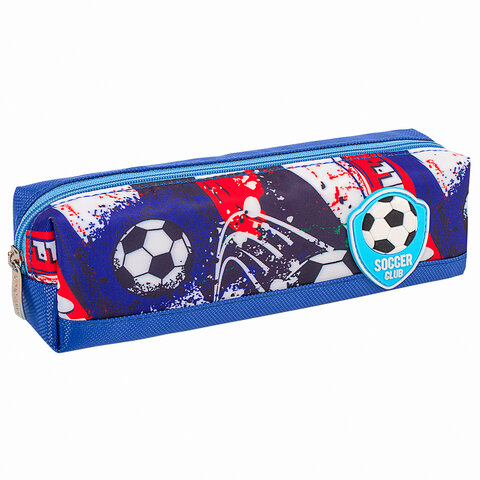 картинка Пенал 1 отделение, 19*4*6 см, синий, "Football", ПИФАГОР, 270270 от магазина Альфанит в Кунгуре