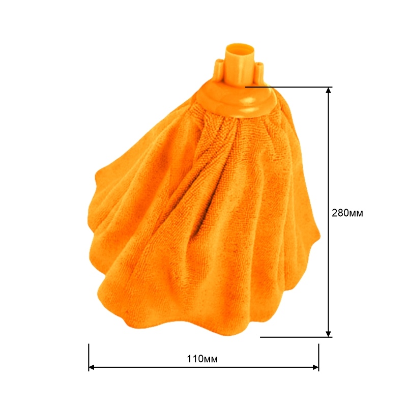 картинка Насадка МОП, 28 см, микрофибра, оранжевый, "Professional. Юбка", OfficeClean, 303088 от магазина Альфанит в Кунгуре