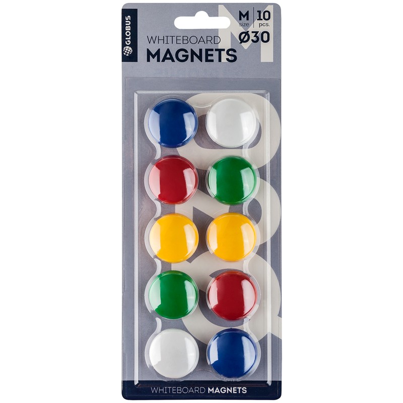 картинка Набор магнитов для доски 10 шт, 3 см, ассорти, Globus, МЦ30-10 от магазина Альфанит в Кунгуре
