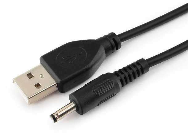 картинка Кабель USB AM - DC 3.5мм 1.8 м, для USB-разветвителей, Gembird, черный, CC-USB-AMP35-6 от магазина Альфанит в Кунгуре