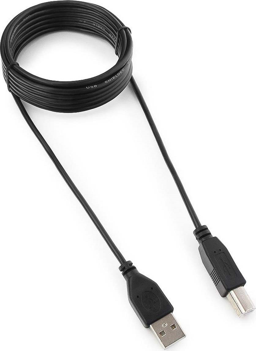 картинка Кабель соединительный для принтера Гарнизон USB 2.0 AM — USB 2.0 BM, 3,0 м, черный, GCC-USB2-AMBM-3M от магазина Альфанит в Кунгуре
