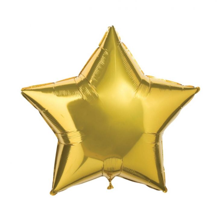 картинка Шар воздушный фольгированный, 18", золото, "Звезда", 324846 от магазина Альфанит в Кунгуре