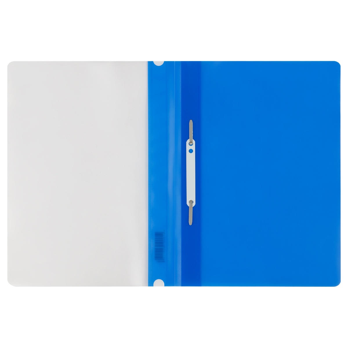 картинка Папка-скоросшиватель с прозрачным верхом, А4, 120 мкм, пластик, синий, СТАММ, ММ-30711 от магазина Альфанит в Кунгуре