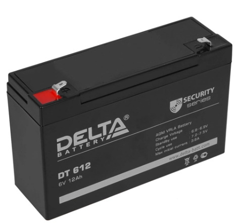 картинка Аккумулятор Delta DT 612, 6V, 12Ah от магазина Альфанит в Кунгуре