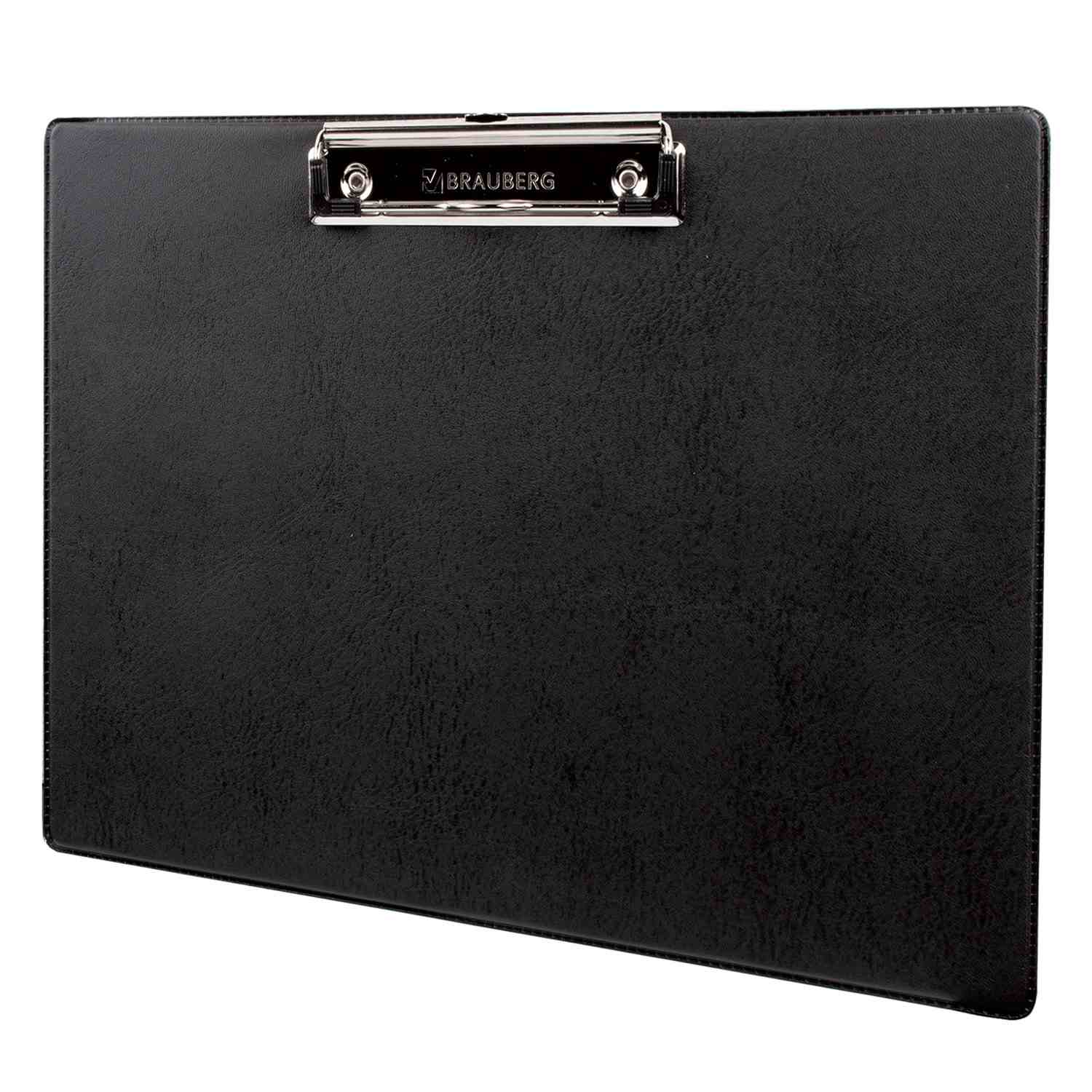 картинка Доска-планшет с верхним прижимом, А4, 200 мкм, ПВХ, черный, горизонтальная, "NUMBER ONE", BRAUBERG, 232223 от магазина Альфанит в Кунгуре