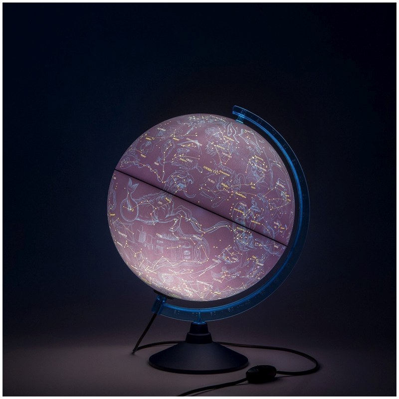 картинка Глобус звездного неба и политический, 25 см, с подсветкой, на подставке, "День-ночь", Globen, INT12500308 от магазина Альфанит в Кунгуре