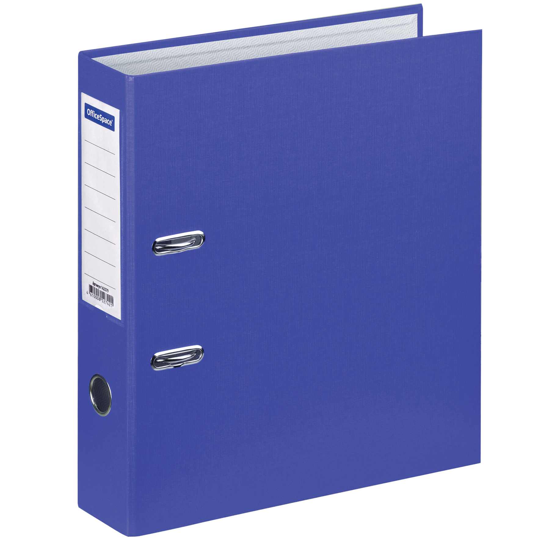 картинка Папка-регистратор, А4, корешок 70 мм, до 500 л, бумвинил, синий, с карманом, OfficeSpace, 162579 от магазина Альфанит в Кунгуре