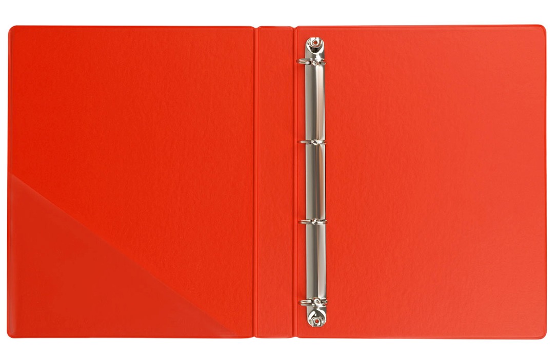 картинка Папка на 4-х кольцах, А4, корешок 35 мм, ПВХ, красный, с карманом, OfficeSpace, 356658 от магазина Альфанит в Кунгуре