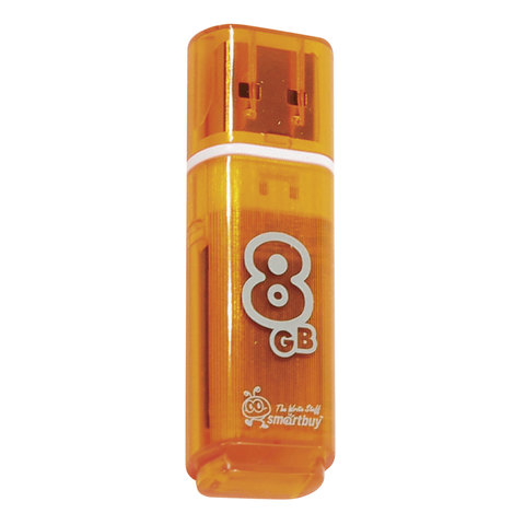 картинка Флеш-диск SmartBuy 8 GB, Clossy, оранжевый, SB8GBGS-Or от магазина Альфанит в Кунгуре