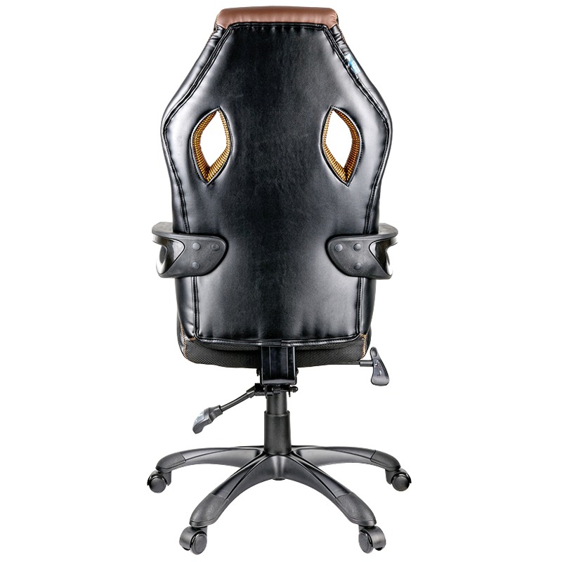 картинка Кресло игровое Helmi "Drift HL-S03", экокожа, черный/коричневый, 274808 от магазина Альфанит в Кунгуре