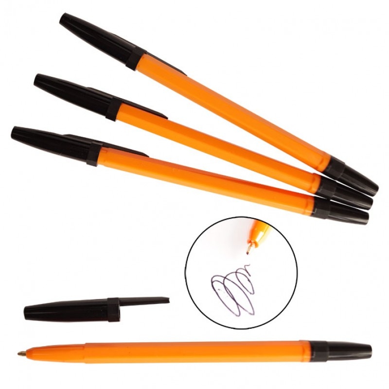 картинка Ручка шариковая, 1,0 мм, черная, корп. оранжевый, CORVINA, CL51-1 от магазина Альфанит в Кунгуре