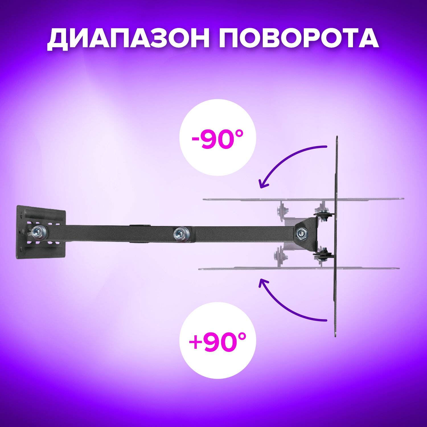 картинка Кронштейн для телевизора SONNEN VESA, 23"-43", черный, 455947 от магазина Альфанит в Кунгуре