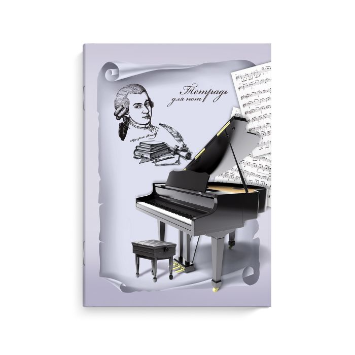 картинка Тетрадь для нот 8 л, А4, "Черный рояль", Феникс+, 50250 от магазина Альфанит в Кунгуре