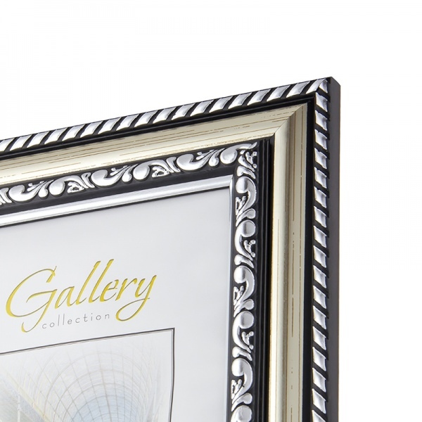 картинка Фоторамка 10*15 см, пластик, серебро, с орнаментом, Gallery, 644821-4 от магазина Альфанит в Кунгуре