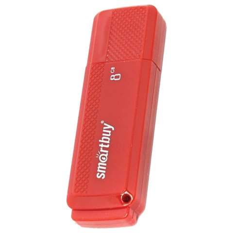 картинка Флеш-диск SmartBuy 8 GB, Dock, красный, SB8GBDK-R от магазина Альфанит в Кунгуре