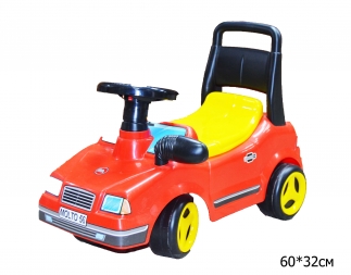 картинка Машина-толокар, пластик, красный/желтый, спортивный, "Вихрь", 9233 от магазина Альфанит в Кунгуре