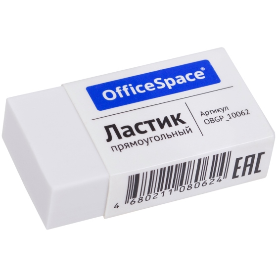 картинка Ластик, 38*20*10 мм, термопластичная резина, прямоугольный, OfficeSpace, OBGP_10062 от магазина Альфанит в Кунгуре