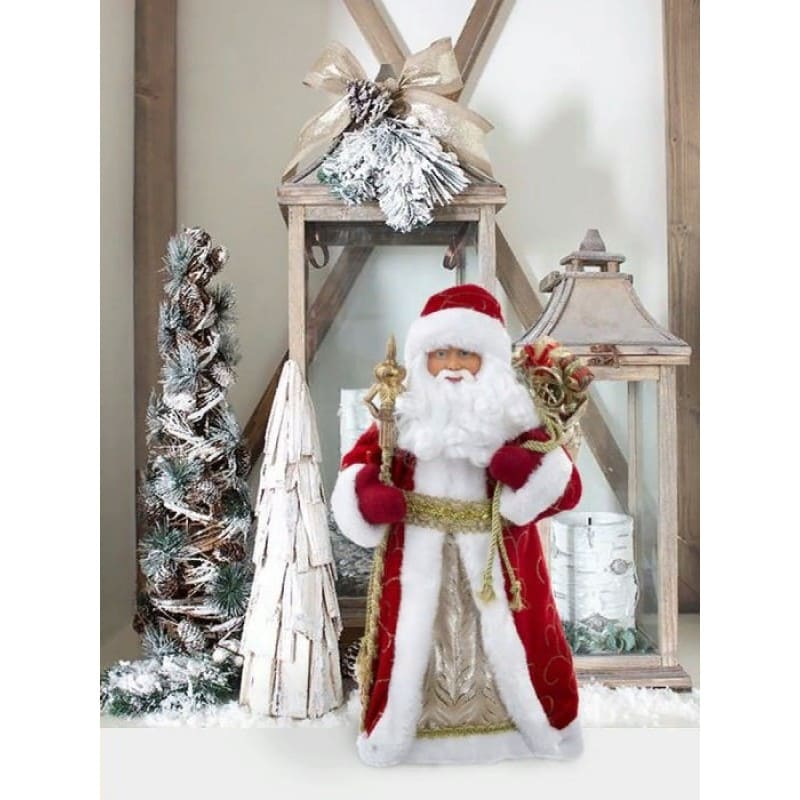 картинка Дед Мороз, 15,5*8,5*31,5 см, в красной шубе, пластик, Феникс Презент, 86565 от магазина Альфанит в Кунгуре