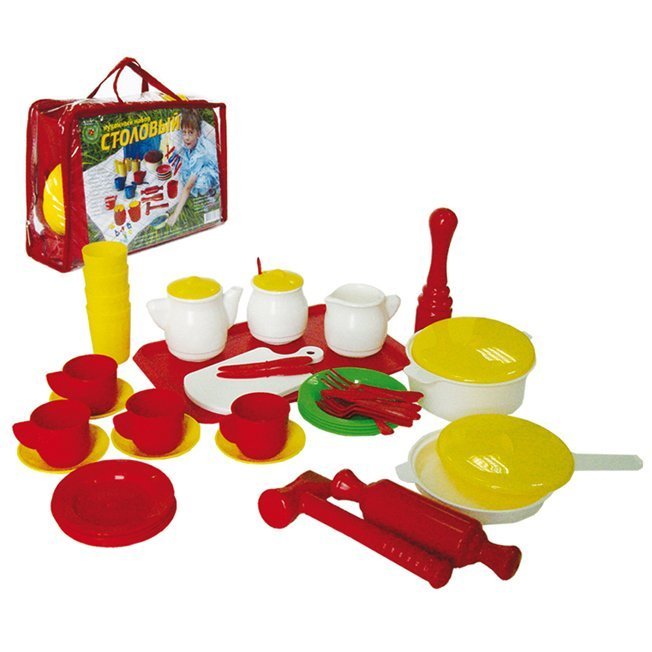 картинка Набор детской посуды, 52 предмета,в сумке, "Столовый",  У530 от магазина Альфанит в Кунгуре
