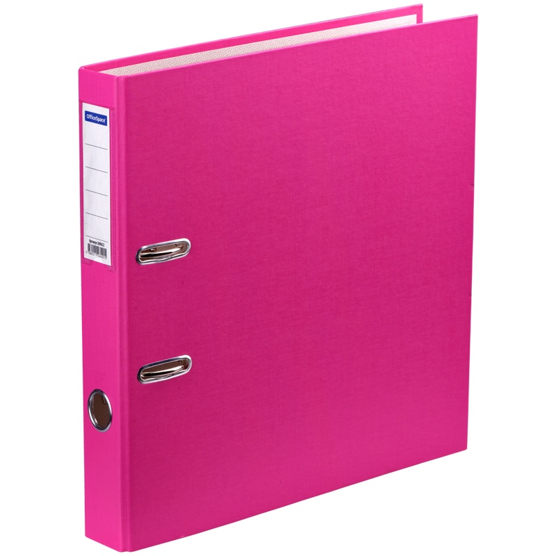 картинка Папка-регистратор, А4, корешок 50 мм, до 350 л, бумвинил, розовый, с карманом, OfficeSpace, 289632 от магазина Альфанит в Кунгуре
