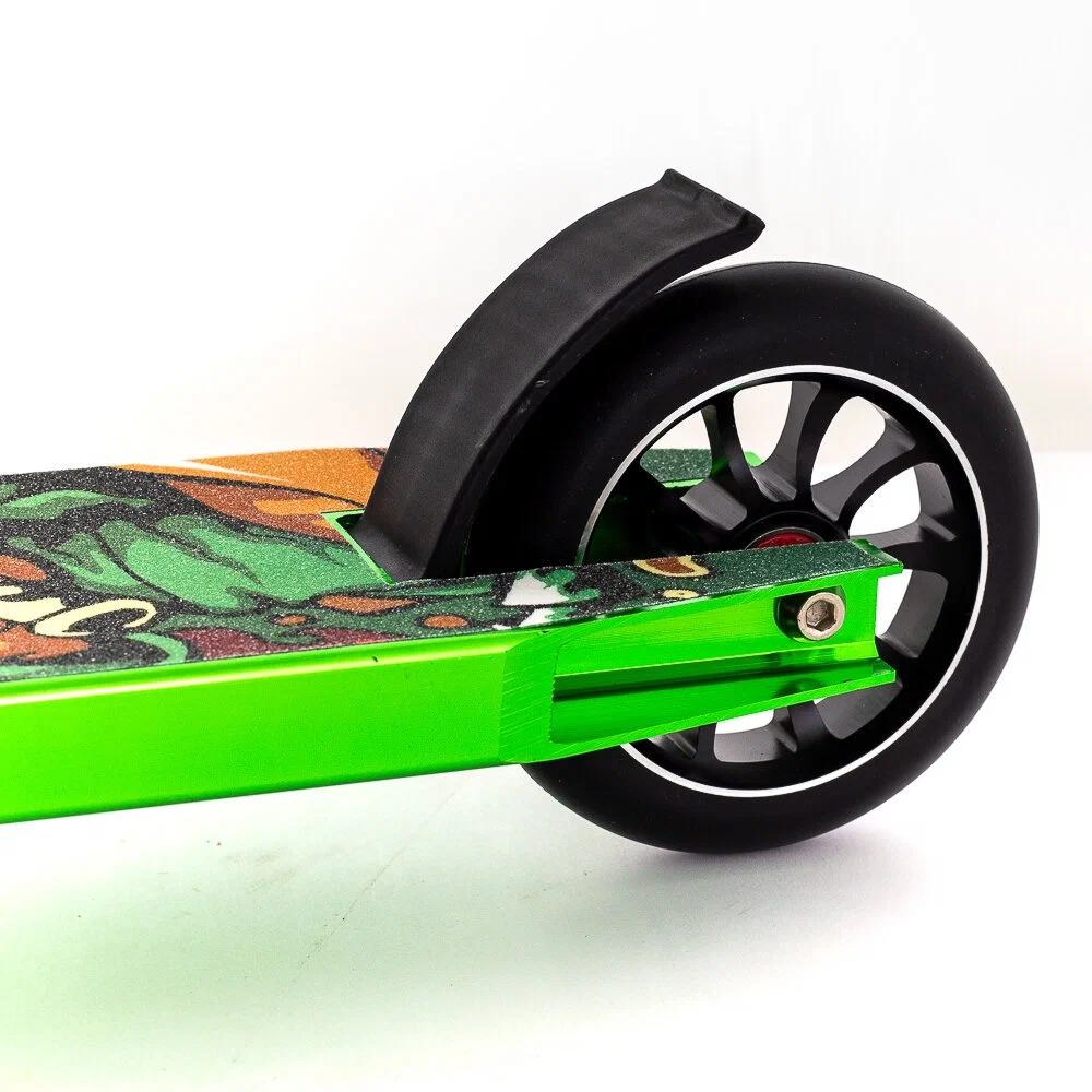 картинка Самокат 2-х колесный, до 80 кг, черный/зеленый, трюковой, "Street Hit", D60 от магазина Альфанит в Кунгуре