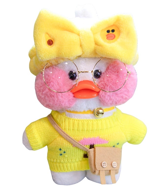 картинка Игрушка мягкая, 25 см, в очках, с повязкой, с сумкой, ассорти, "Утка" от магазина Альфанит в Кунгуре