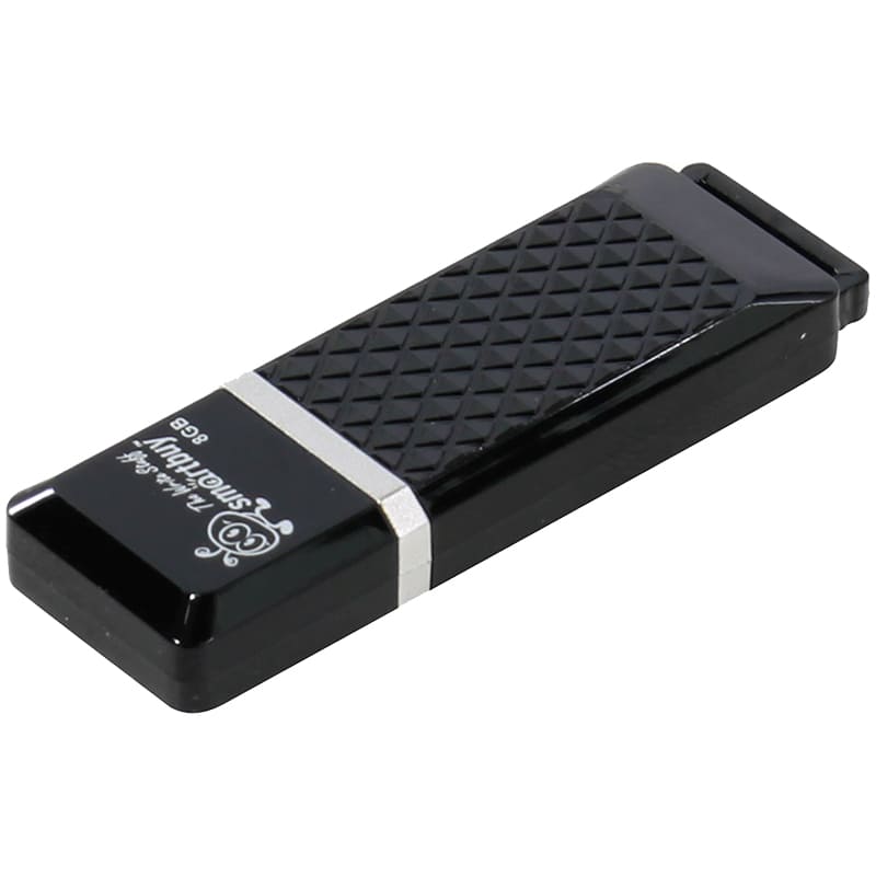картинка Флеш-диск SmartBuy 8 GB, Quartz series, черный, SB8GBQZ-K от магазина Альфанит в Кунгуре