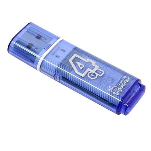 картинка Флеш-диск SmartBuy 4 GB, Glossy, синий от магазина Альфанит в Кунгуре