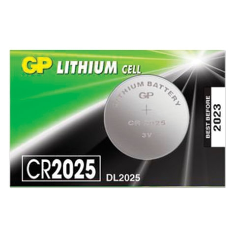картинка Батарейка CR 2025 круглая, 1*BI, GP Lithium, CR2025-7C5, 454100 от магазина Альфанит в Кунгуре