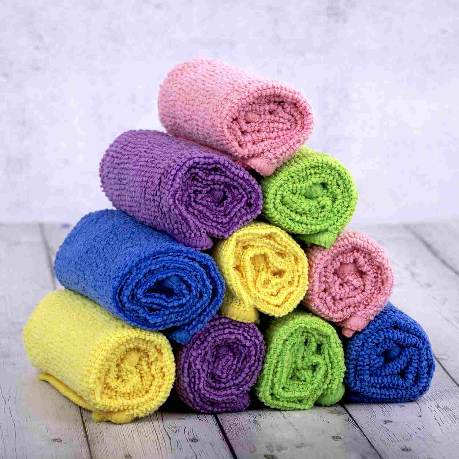 картинка Салфетки из микрофибры, 10 шт, 30*30 см, "Multi Colour Economy Pack 10", LAIMA, 607794 от магазина Альфанит в Кунгуре