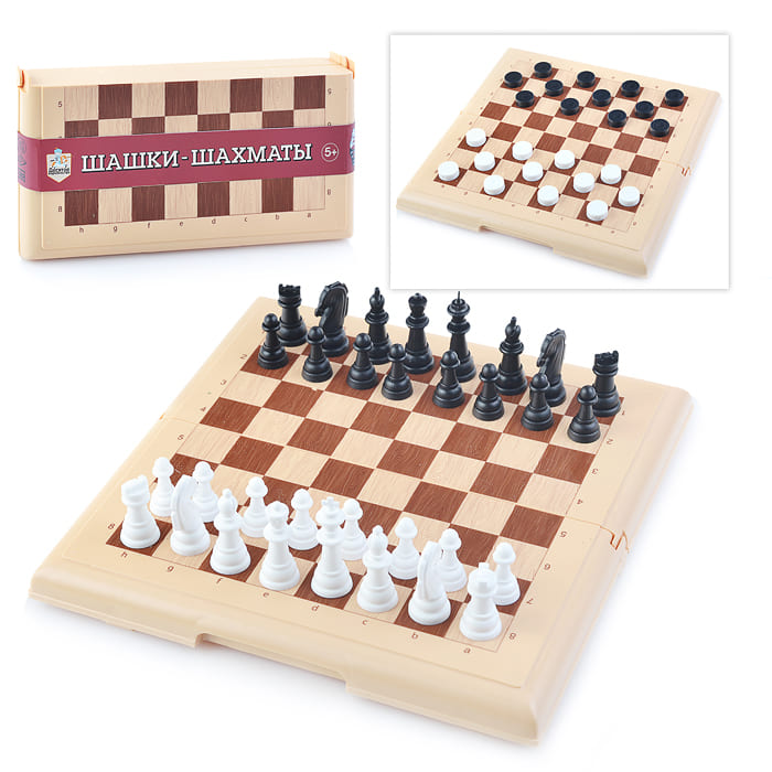 картинка Шахматы, шашки, 10*20 см, Десятое королевство, 03881 от магазина Альфанит в Кунгуре