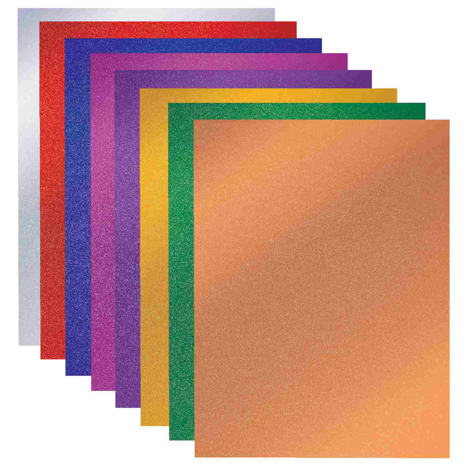 картинка Картон голографический, А4, 8 л, 8 цв, 230 г/м2, с эффектом золотого песка, BRAUBERG, 124755 от магазина Альфанит в Кунгуре