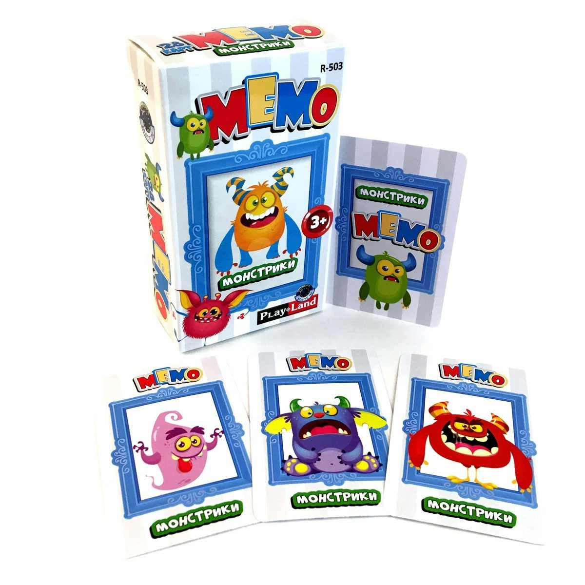 картинка МЕМО, 46 карточек, "Монстрики", PlayLand, R-503 от магазина Альфанит в Кунгуре