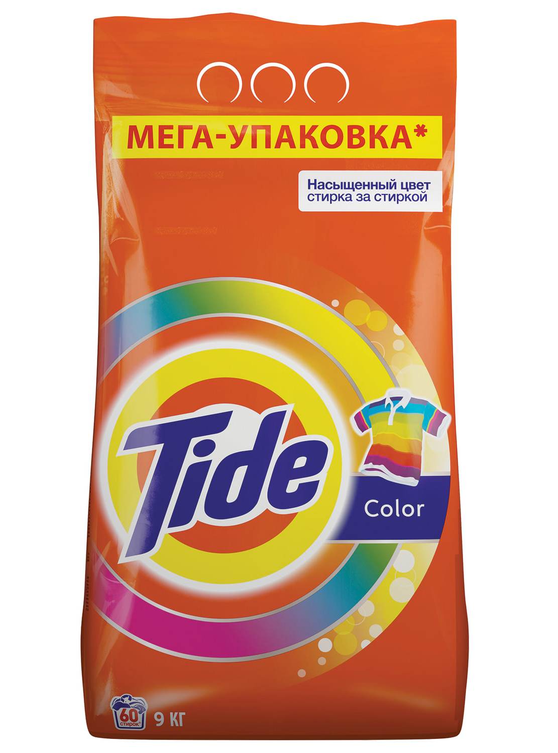 картинка Порошок стиральный 9 кг, пакет, автомат, цветные ткани, "Color", Tide от магазина Альфанит в Кунгуре