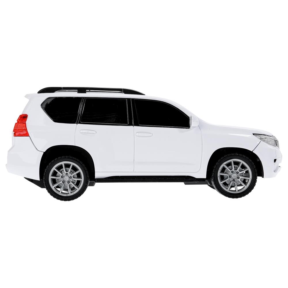 картинка Машина, 19 см, на управлении, свет, пластик, белый, "Toyota Prado", ТехноПарк, PRADO-19L-WH, 380105 от магазина Альфанит в Кунгуре