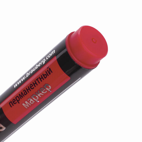 картинка Маркер перманентный, 3 мм, красный, круглый, "Contract", BRAUBERG, 150467 от магазина Альфанит в Кунгуре