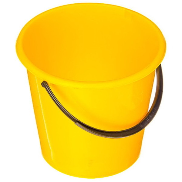 картинка Ведро без крышки, 10 л, пластик, желтый, Шеф полимер от магазина Альфанит в Кунгуре