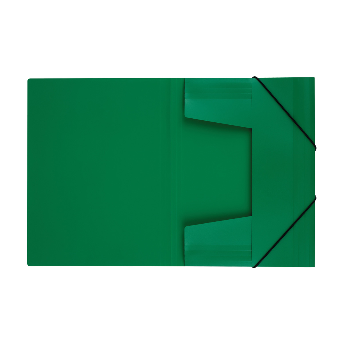 картинка Папка на резинке, А4, 500 мкм, корешок 37, до 300 л, пластик, зеленый, СТАММ, ММ-32190 от магазина Альфанит в Кунгуре
