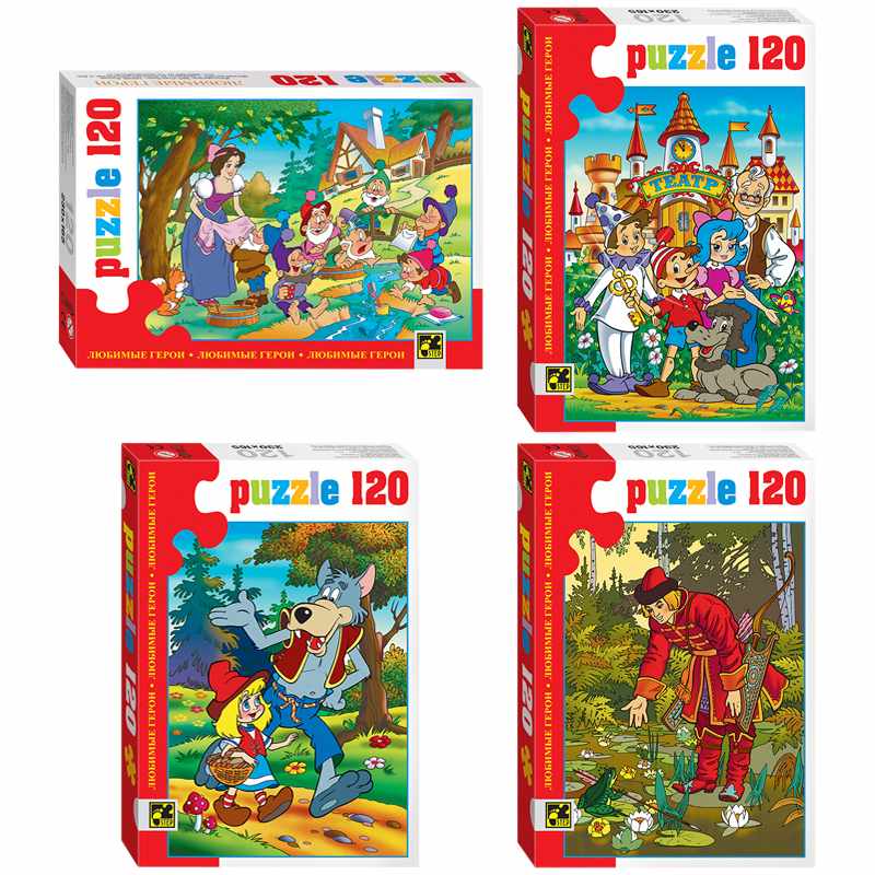 картинка Пазл 120 эл., "Любимые герои", Step Puzzle, 75030 от магазина Альфанит в Кунгуре