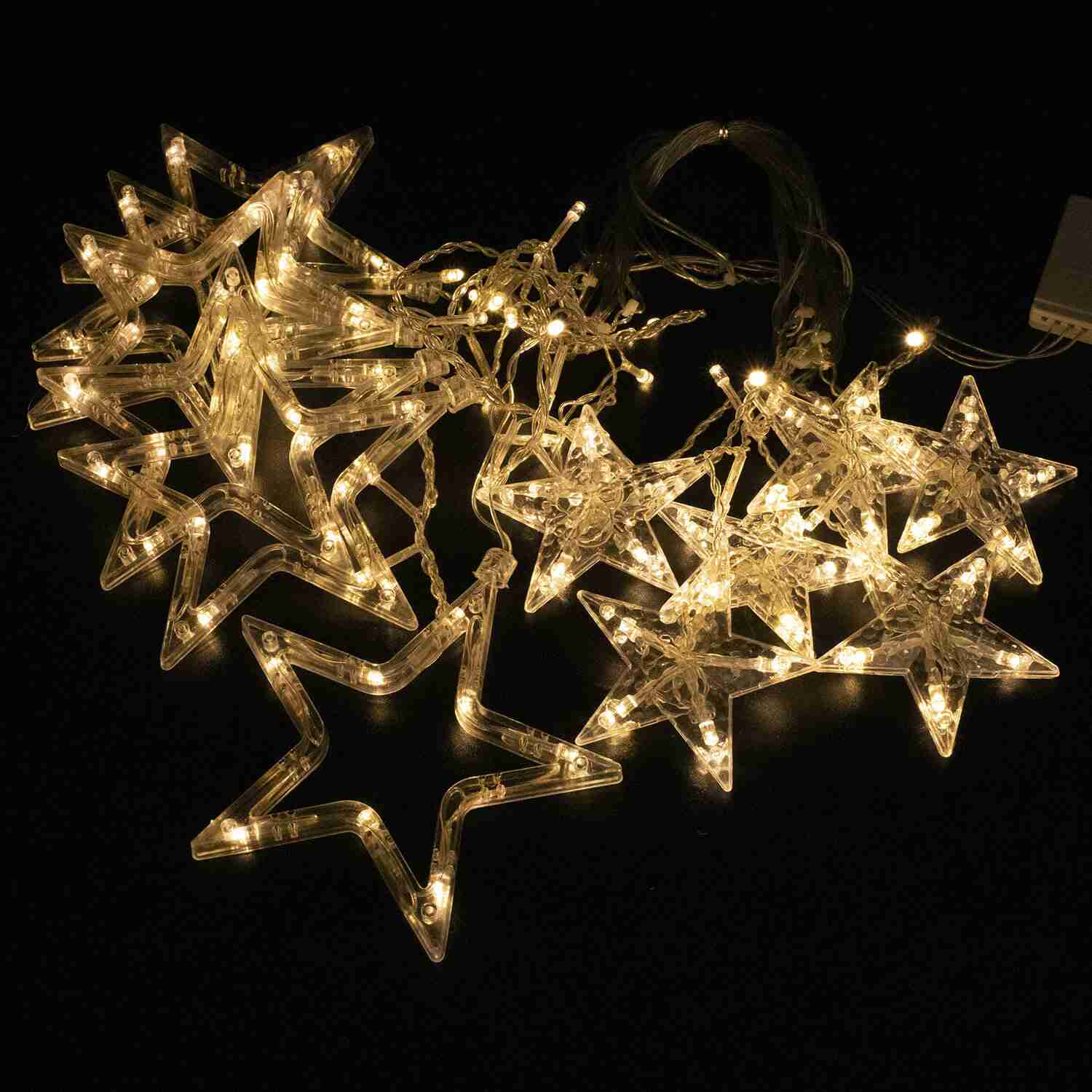 картинка Гирлянда штора, 3*0,5 м, теплый белый, 108LED, "Звезды", Золотая сказка, 591354 от магазина Альфанит в Кунгуре
