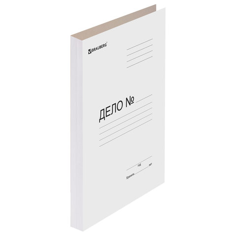 картинка Папка-обложка без скоросшивателя, А4, 440 г/м2, до 200 л, картон, белый, "Дело", BRAUBERG, 110929 от магазина Альфанит в Кунгуре