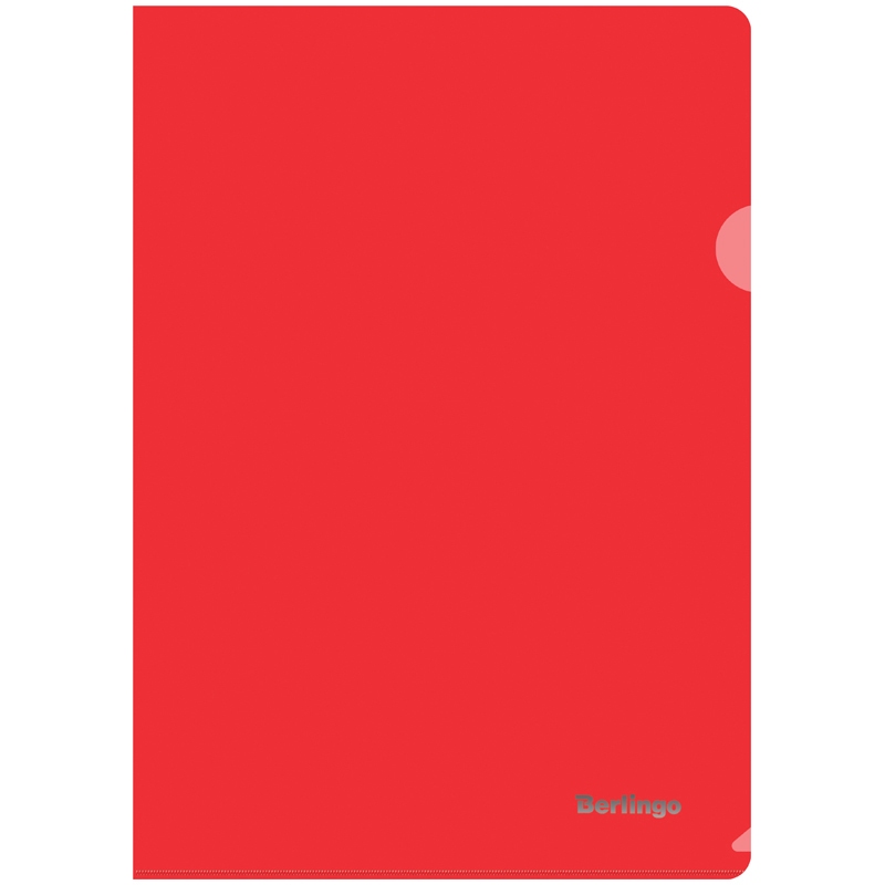 картинка Папка-уголок, А4, 180 мкм, пластик, прозрачный красный, Berlingo, AGp_04103 от магазина Альфанит в Кунгуре